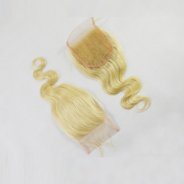 Blonde human hair with closure,blonde bundles with closure,brazilian hair bundles closure  HN269